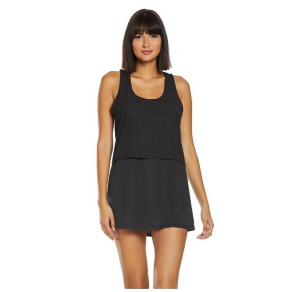 Nike Womens Sport Mesh Reversible Cover Up Black  Dress Size M 11532